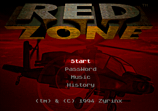 Red Zone (USA, Europe) Title Screen